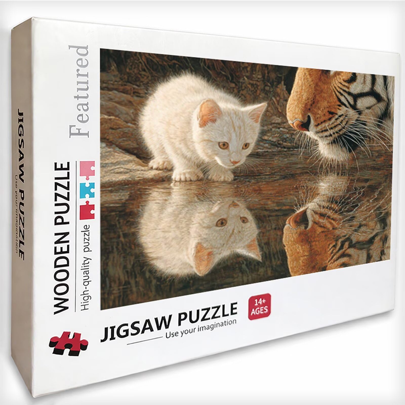 Gatto Puzzle 4000 Pezzi Adulti, Tigre Puzzle Legno con Scatola 141x87cm, Idea Regalo Uomo e Donna, Divertimento Per Adulti, per Gioco Familiar, Giochi di Sfida, Squisita confezione Regalo, Z-6337