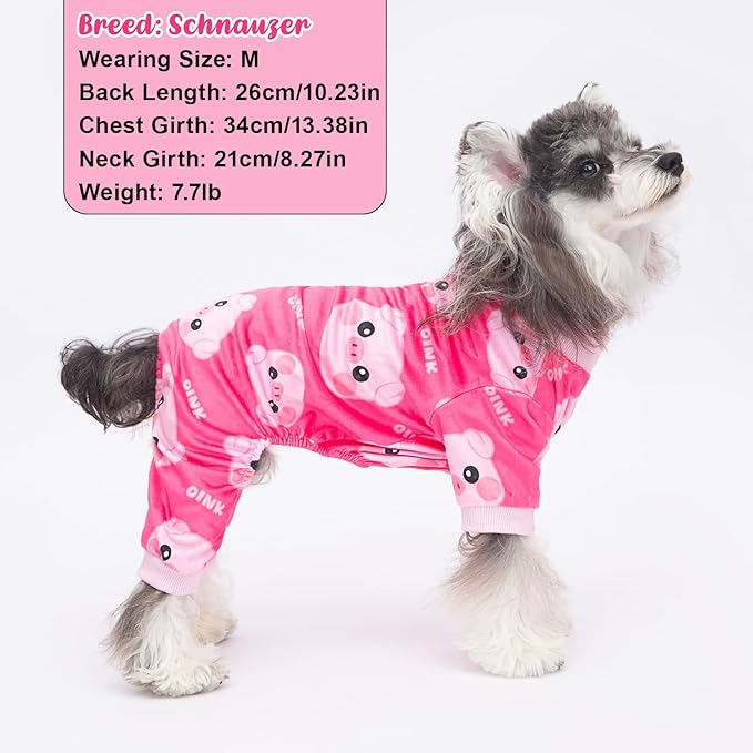 Pijama para Perro Suave Ligero Talla XL Cerdo Rosa miniatura 2