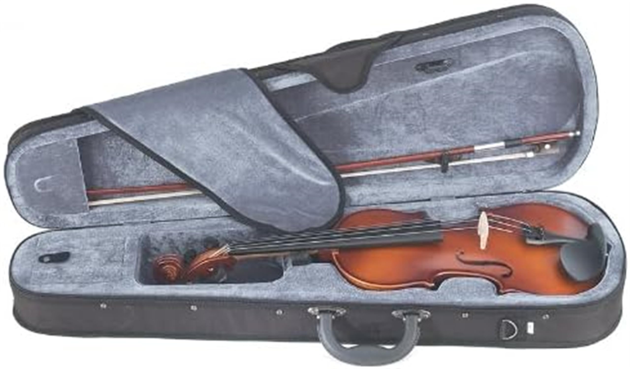 Viola MA350 Viola en bois massif satiné avec étui, archet, colophane, chevalet et cordes
