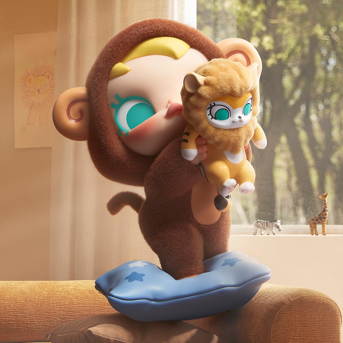 POP MART Baby Molly & Baby Tabby Series Figures Personaggio d'Azione Giocattolo da Collezione Figura Regalo di Festa Whole set