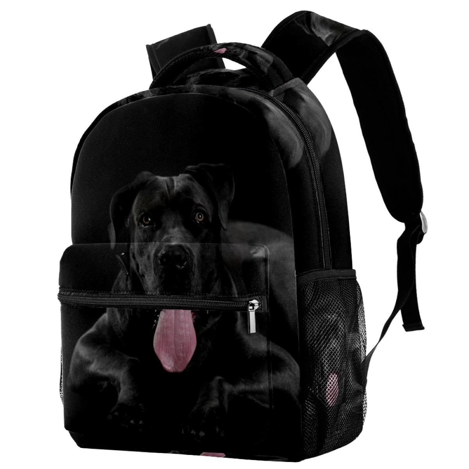 Sac de voyage décontracté compact motif chien noir couché 40cm - 7