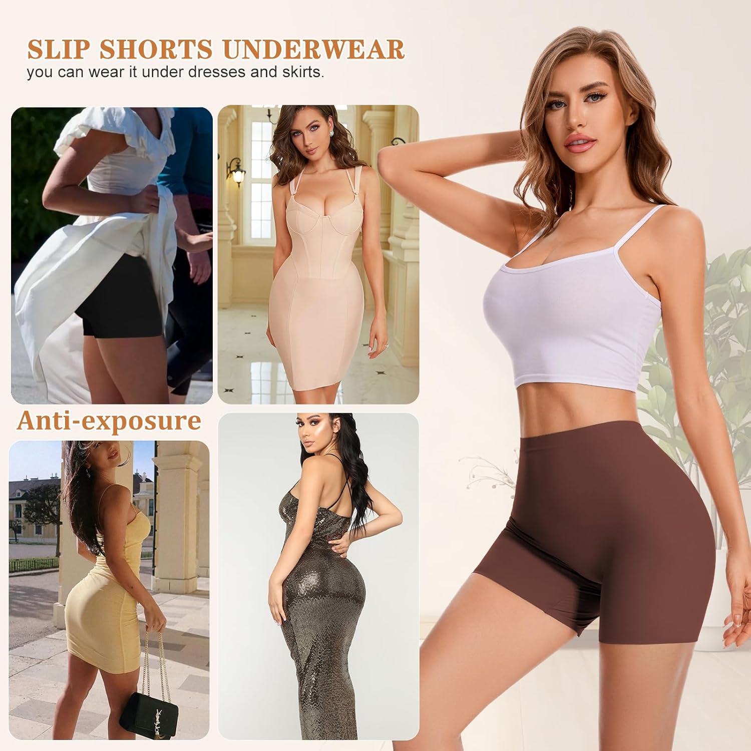 Seamless Shaping Boyshorts Panties for Women Slip Shorts for Under Dresses Tummy Control Underwear Shapewear Shorts - Image 4