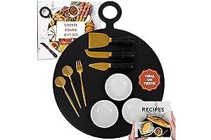 Black Cutting Board Set for Meat & Cheese Platters