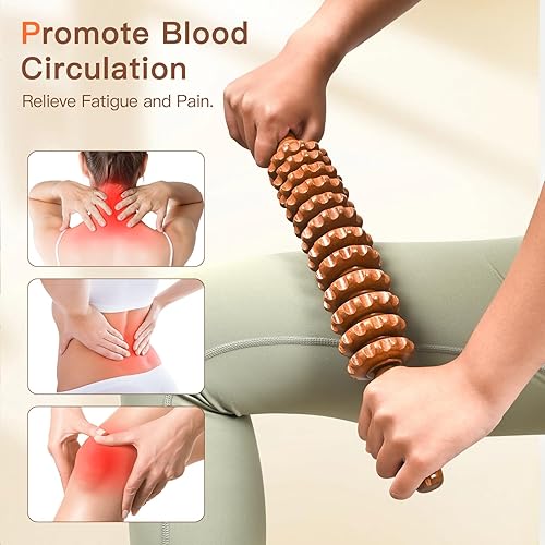 Miniatura 4 de Herramientas de masaje de terapia de madera, rodillo de masaje de madera, herramienta de drenaje linfático, rodillo de masaje muscular de madera
