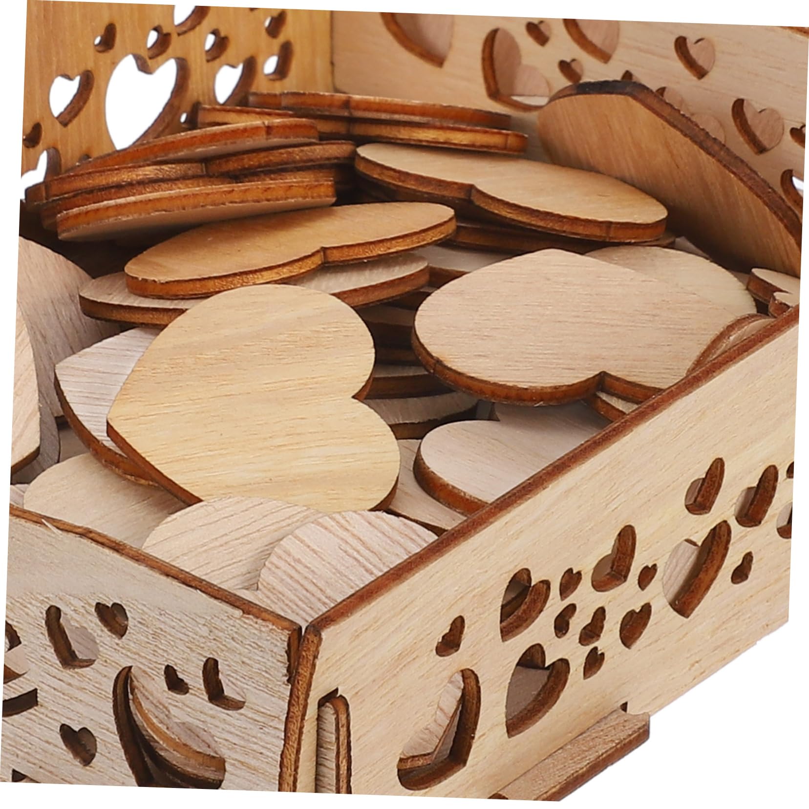 TOPBATHY Libro de Visitas de Madera con Forma de Corazón para Bodas Letrero Decorativo Marco de Corazón para Decoraciones de Bodas