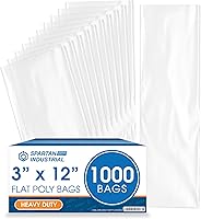 Vista 11 de Bolsas de polietileno planas de extremo abierto de 4 x 6 pulgadas (1000 unidades) – Plástico transparente de 2 mil – Sin tira adhesiva – Para