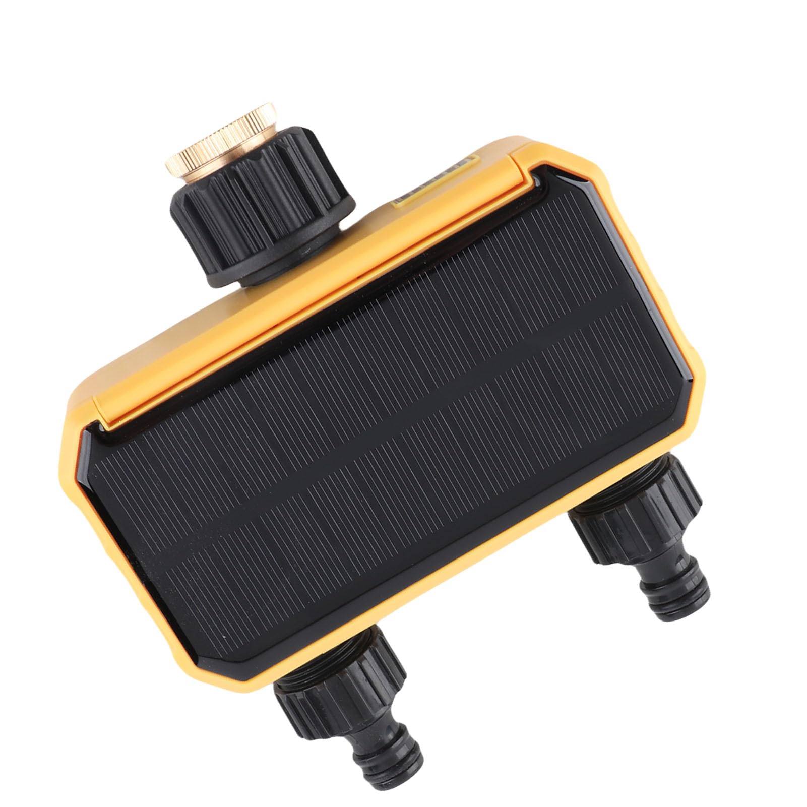 Tonysa Timer di Irrigazione a Energia Solare, Controller di Irrigazione Intelligente con Ritardo della Pioggia, Doppio Prese, Timer di Annaffiatura Automatico per Giardino, Cortile, Balcone, Sistemi