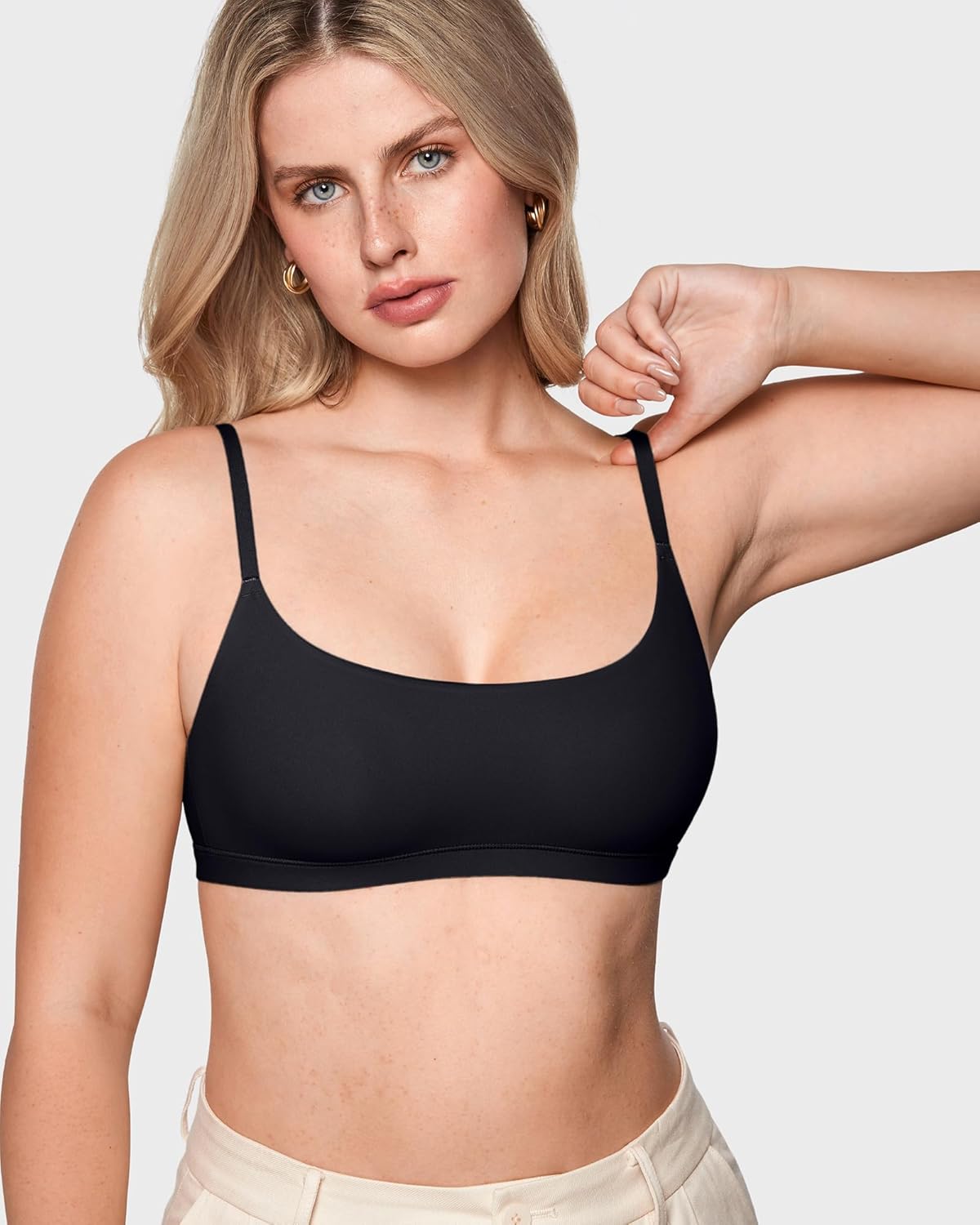 INLYRIC Women's Inbarely Soft Bralettes - Cami Bras No Underwire Seamless Unlined Comfort Bralette - Image 2