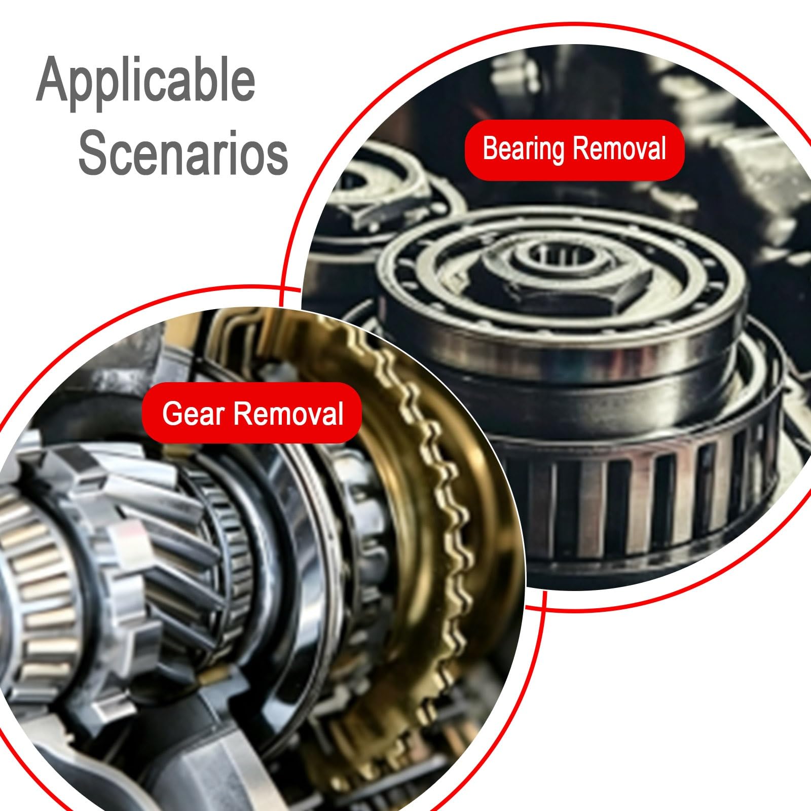 Przemysłowe Narzędzie Demontażu Piast, Ściągacz Stali Chromowej | Regulowany Cięgła, Zdejmowany Pazur, Wysoka Twardość, do Koła Zamachowego Auto / Koła Motocykla(S)