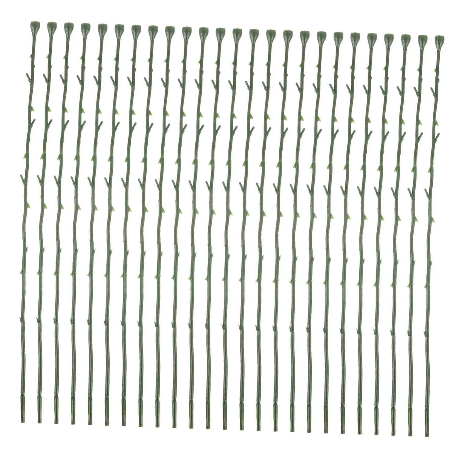 HOMSFOU 50Pcs Floral Stem Wire for DIY Flower Arrangements Flexible Plastic Iron Wire for Crafting Durable Floral Stems for Bouquets and Home Decoration