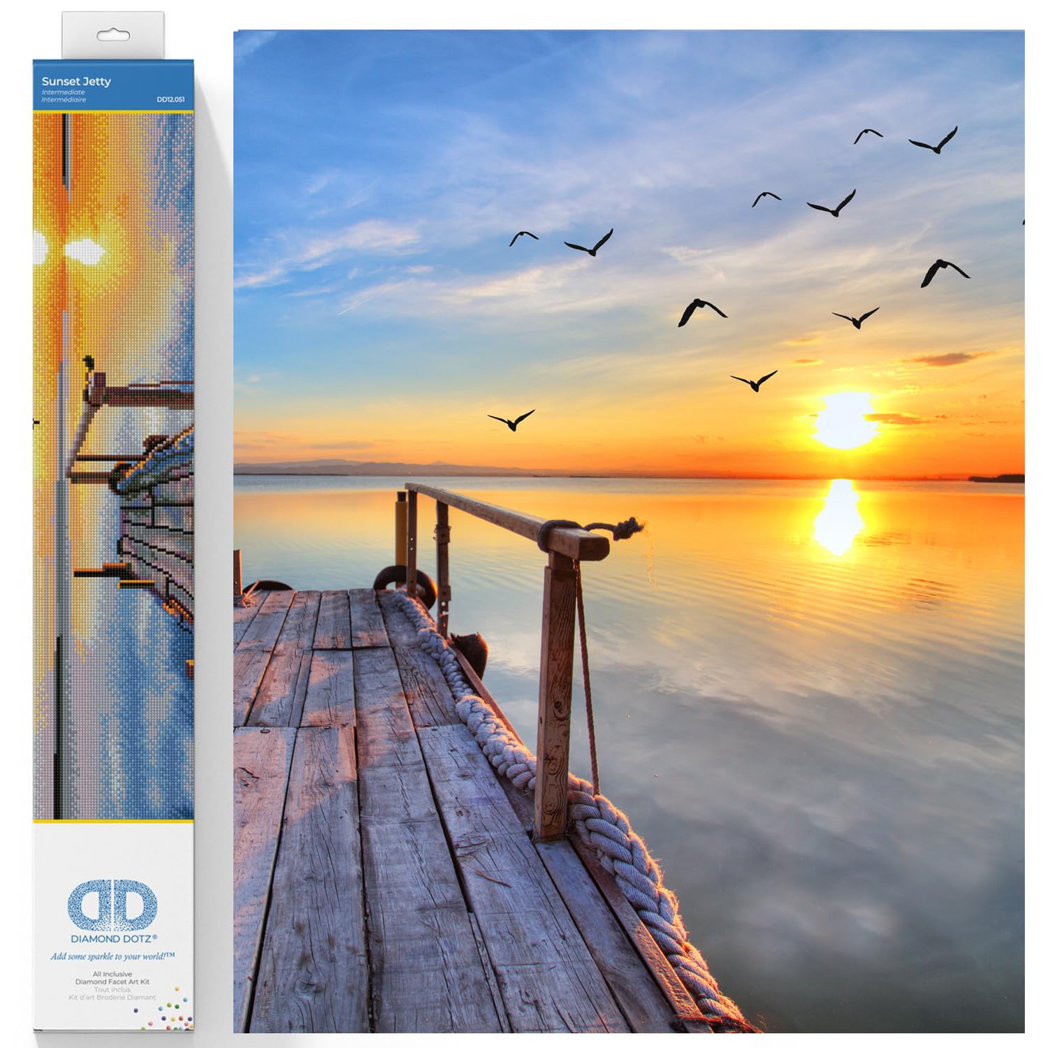 Diamond Dotz DD12-051 Sunset Jetty – Sonnenuntergang am Steg (ca. 71 × 47 cm)