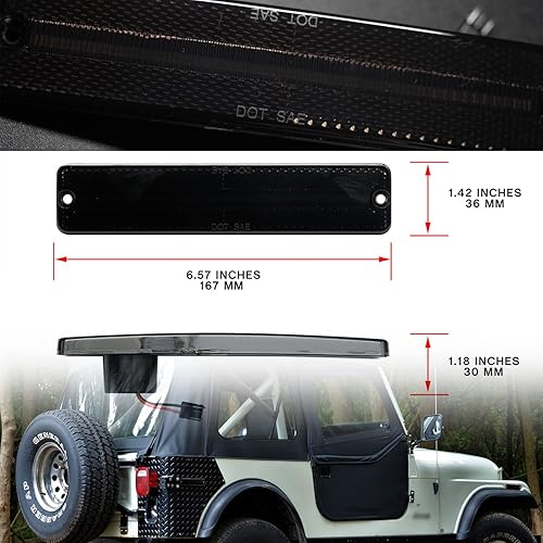 Miniatura 8 de Luces de marcador laterales LED de repuesto para 1972-1986 J'eep CJ5 CJ7, 1984-1991 Grand Wagoneer J10 J20 Pickup ámbar delantero rojo trasero