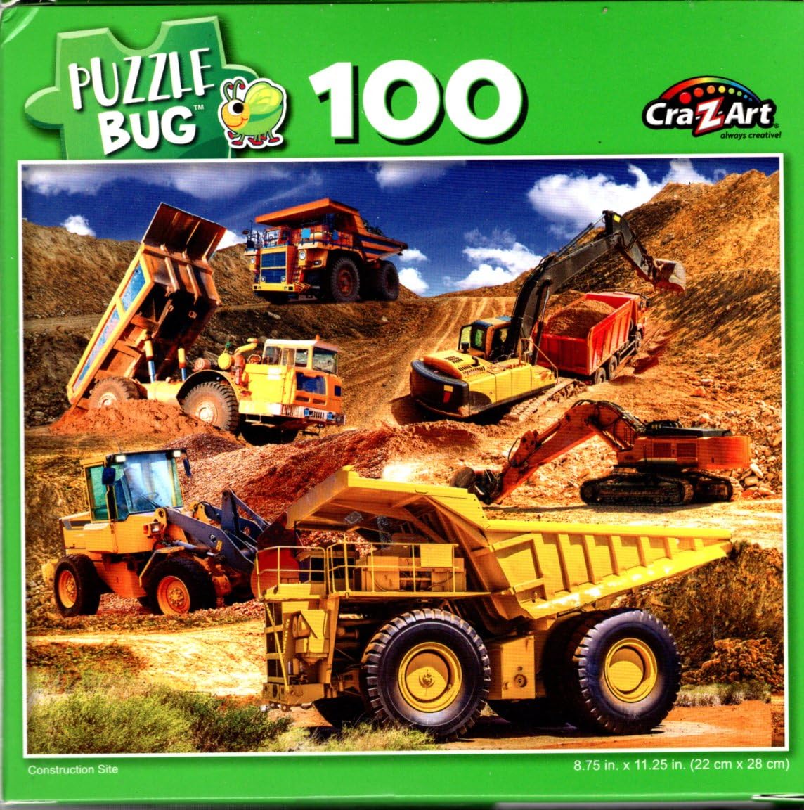 PuzzlebugConstruction Site - 100 Pieces Jigsaw Puzzle for Adults 16+