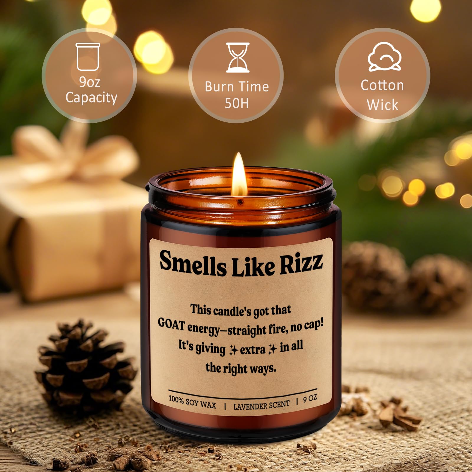 Miracu Rizz Candle, Teen Girl, Teen Boy Gifts, Funny Birthday Gifts for Teenage Boys Girls, Mothers Day Present Idea for Gen Z, Teens 16-18, 13, High Middle School Teenager Brother Son Nephew Niece