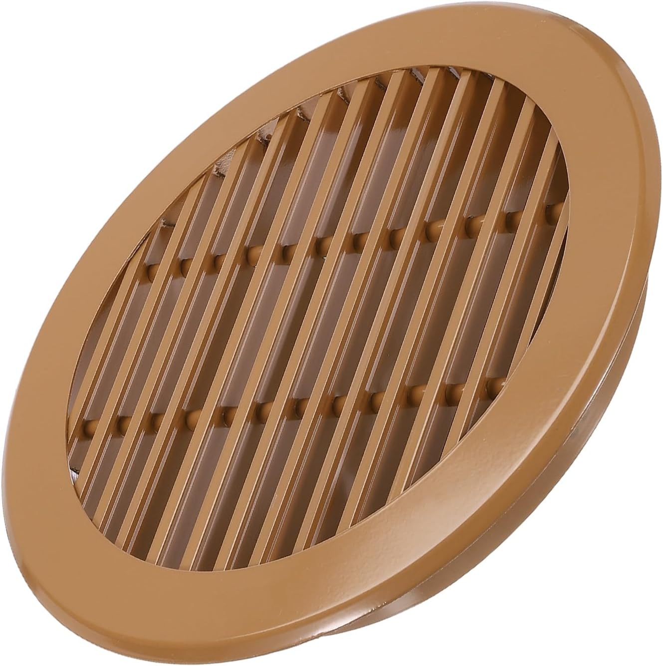 PATIKIL 10 Inch Round Ceiling Diffuser, Aluminum Register Circular Outlet Roofing Soffit Vent for Ceiling Wall HVAC Bathroom Kitchen Garage Duct Ventilation and Exhaust, Brown