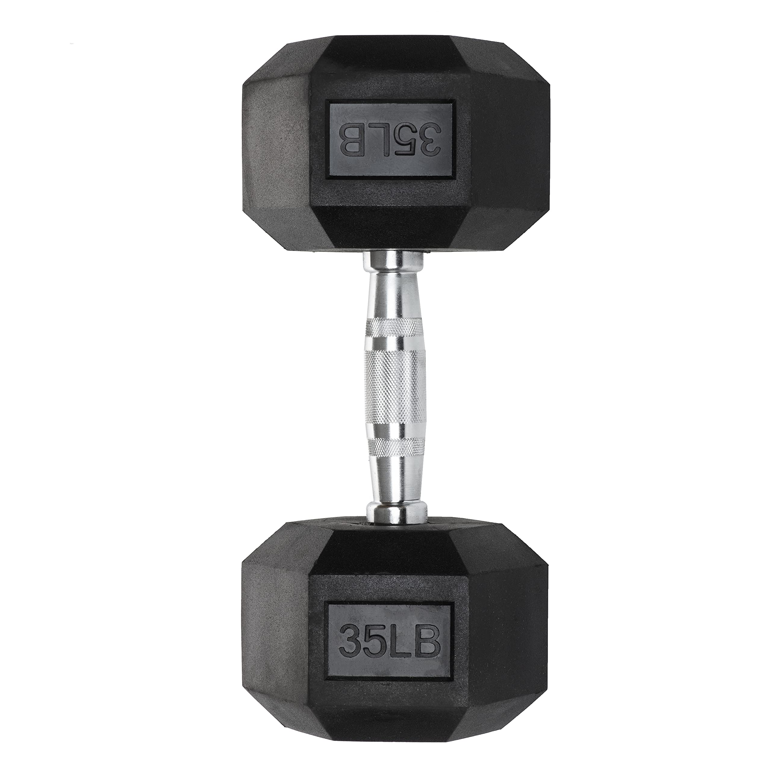 Iron Crush Hex Dumbbells - PVC Coated Weights Chrome-Plated Knurled Handles Fixed Hexagon Dumbbell - Workout Exercise Body