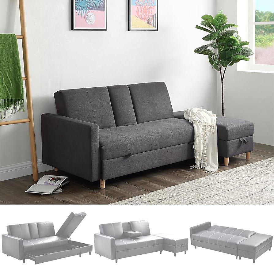 Amazon｜PEFEK ソファー 3人掛け ソファーベッド l字 ソファ