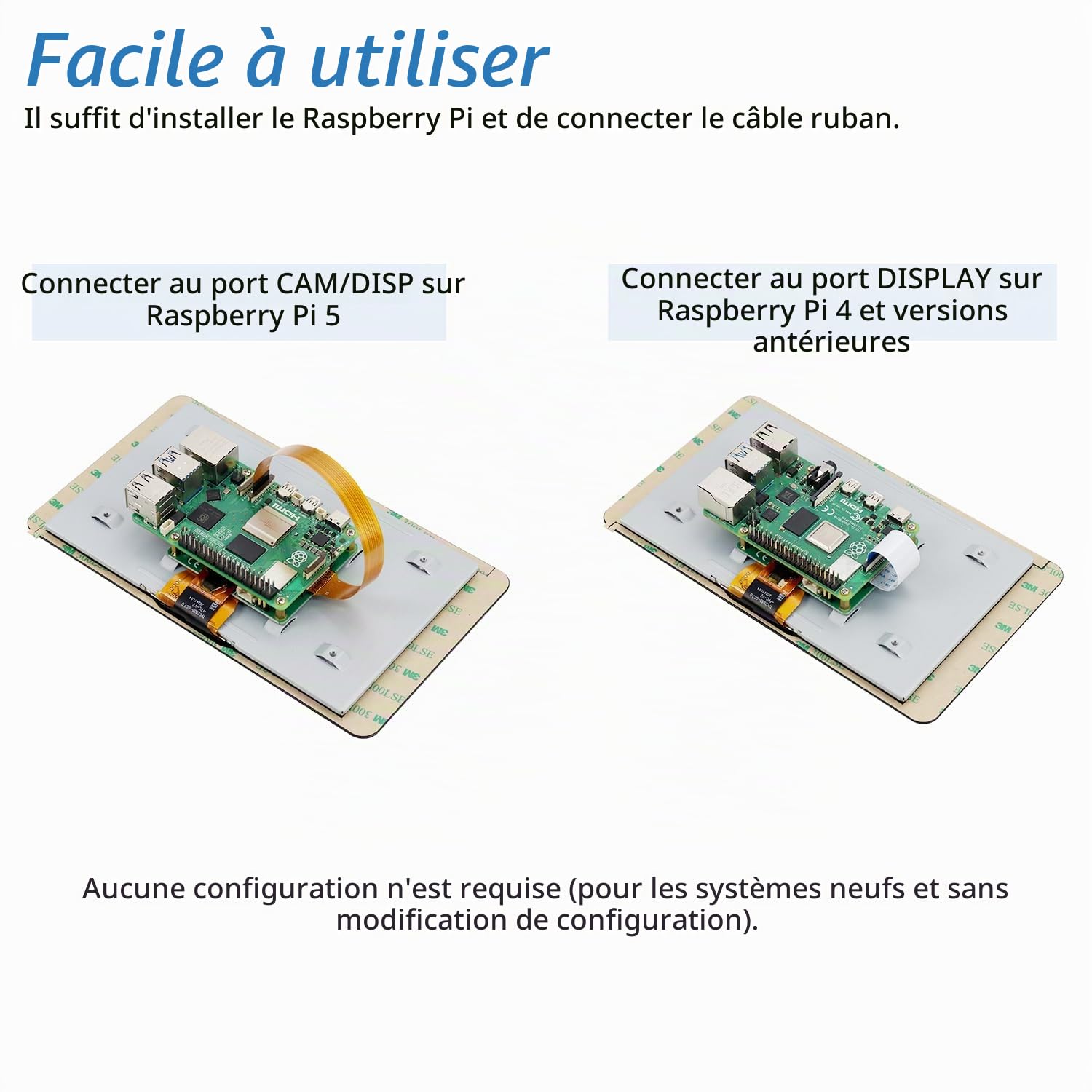Freenove 7 inch Touch Display for Raspberry Pi 5 4 B 3 B+ A+, 800x480 Pixel IPS Monitor, 5-Point Capacitive Touchscreen, Driver-Free MIPI DSI Port