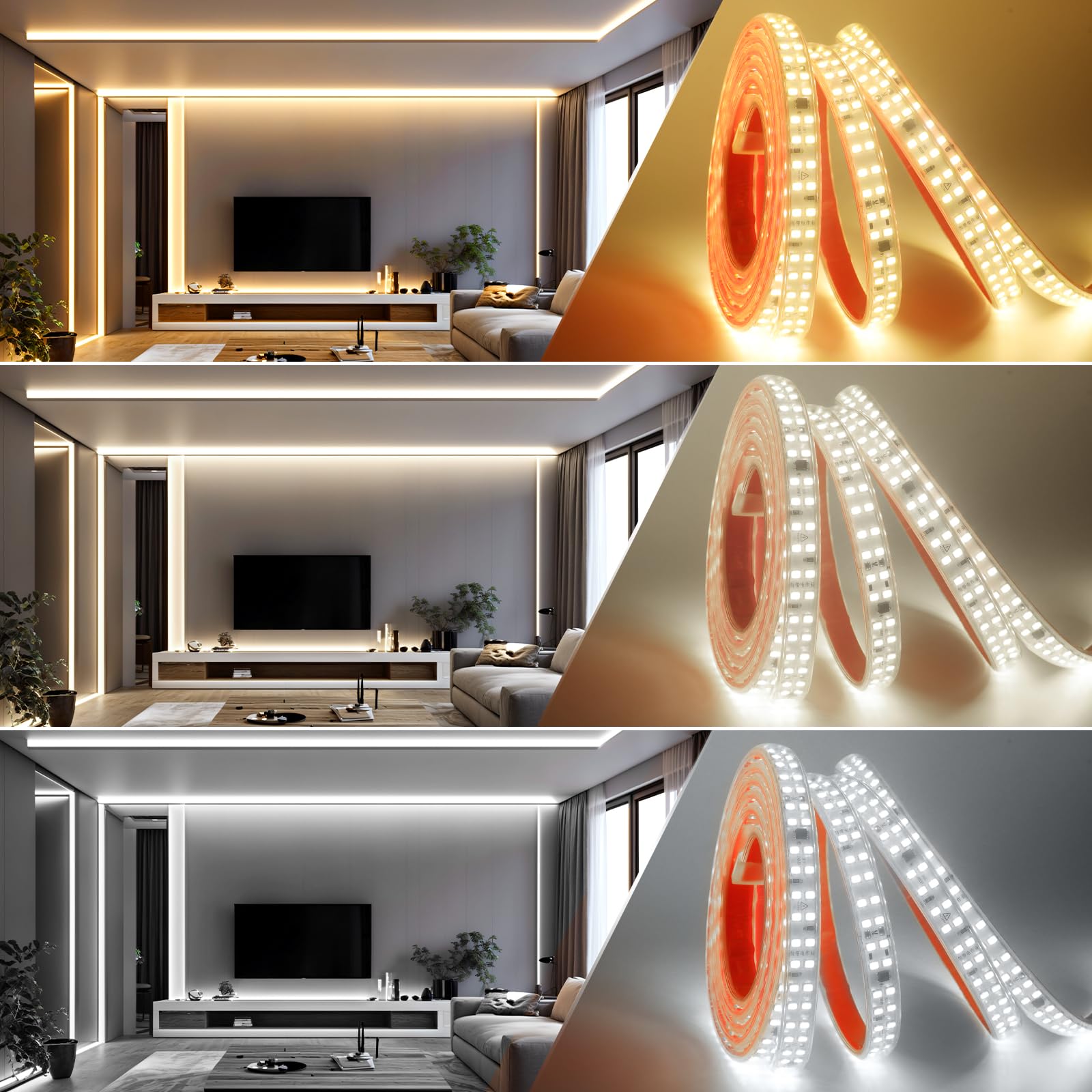 Tira LED 220V con Encendido/Apagado [20m, Blanco 6000-6500K], SMD2835, 240 LEDs/M IP65 Impermeable Flexible Tira LED CRI85+, Cortable 10cm, Decoración DIY para Hogar/Tienda