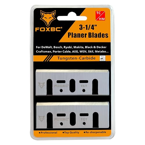 FOXBC 3-1/4 Inch 82mm TCT Carbide Planer Blades Replacement For