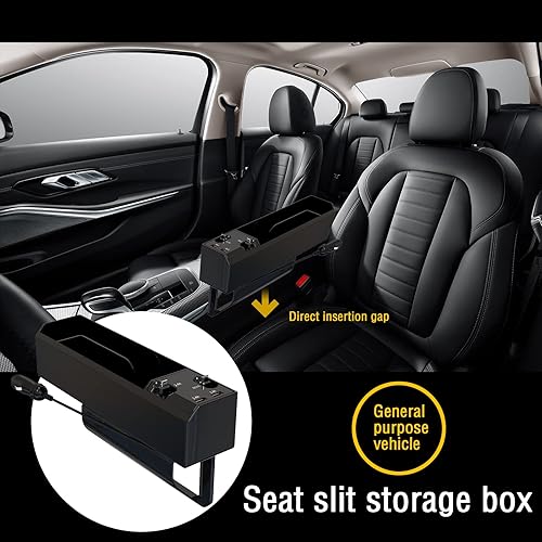 Miniatura 7 de jeseny Paquete de 1 organizador de espacio para asiento de automóvil con tipo de carga rápida QC30  2 puertos USB cable Apple caja de almacenamiento