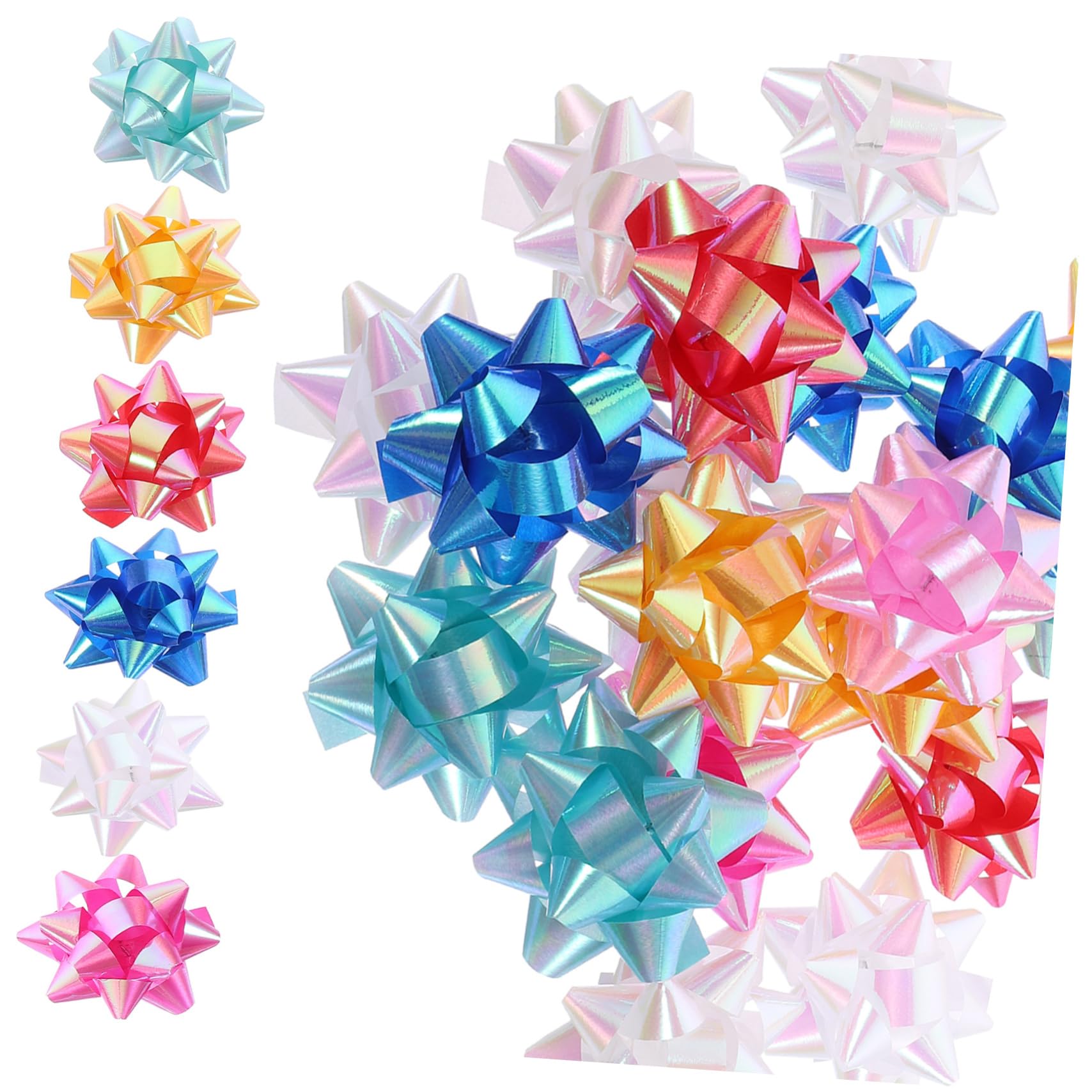 Didiseaon Fiocchi Natale Regali 350 Pezzi Archi di Tiro del Cesto Confezione di Natale Fiocco da Natalizio Fiocchi da Tirare per Le Vacanze Fiocchi Nastro Albero Decorativo Bambino Metallo