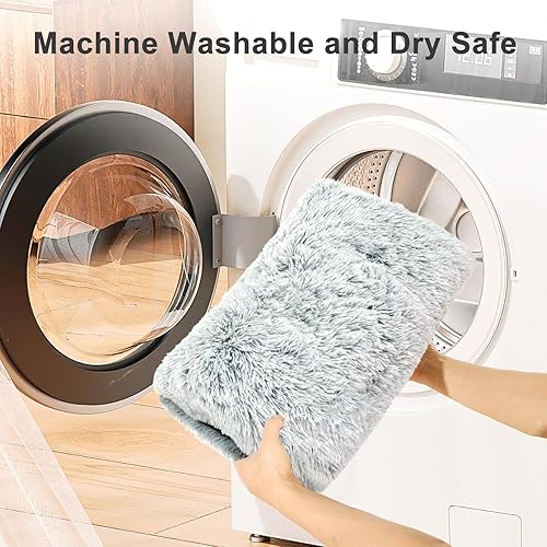 Miniatura 7 de Vonabem Cama para perro, extragrande, camas suaves de felpa para perros XL, almohadilla de jaula, lavable, 41 pulgadas de largo x 27 pulgadas