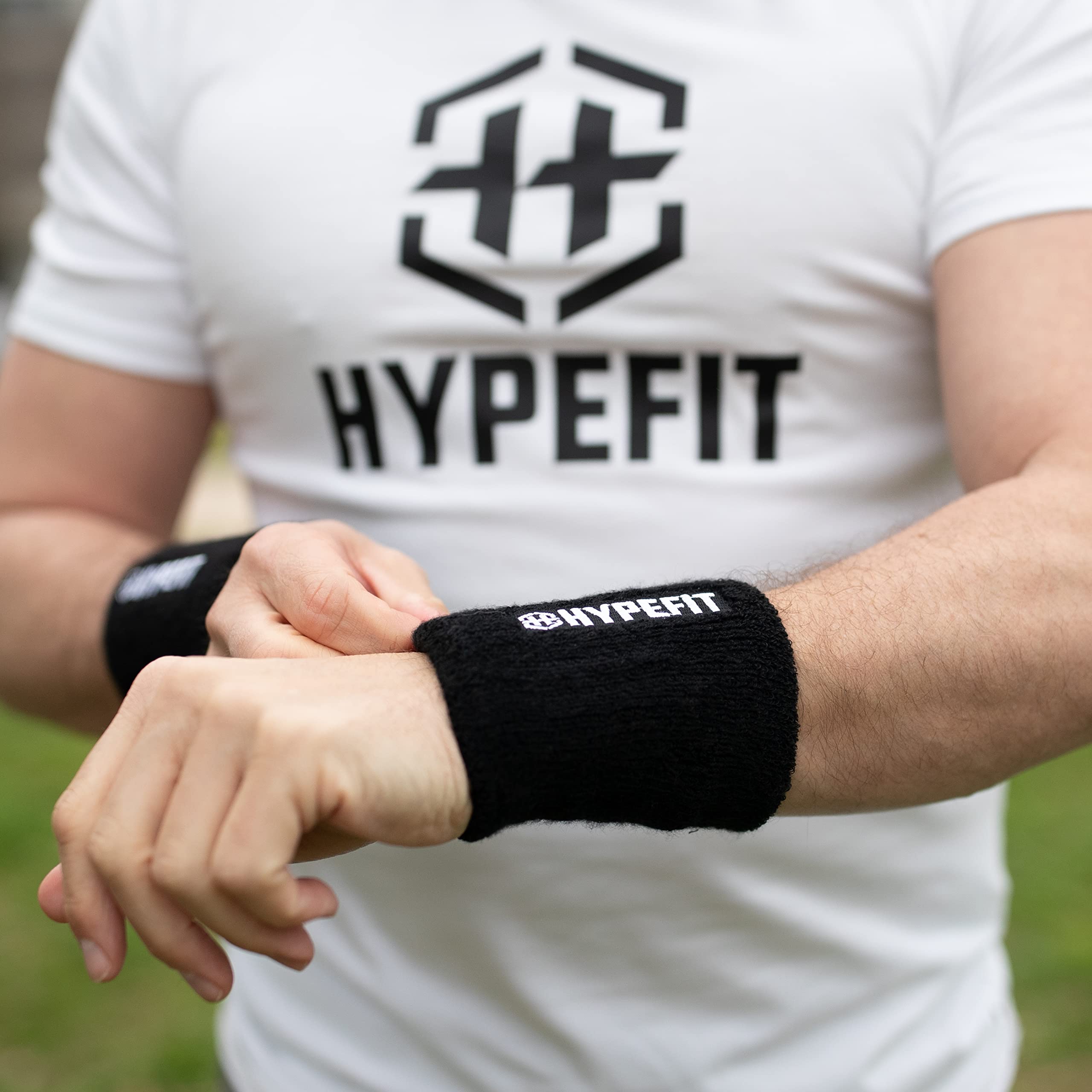 HYPEFIT Polsini di protezione per allenamento con Kettlebell - Kettlebell - Kettlebell - Peso Russo. Ideale per proteggere il polso e l'avambraccio dagli urti durante l'allenamento grazie alla piastra in plastica ad alta resistenza all'interno.
