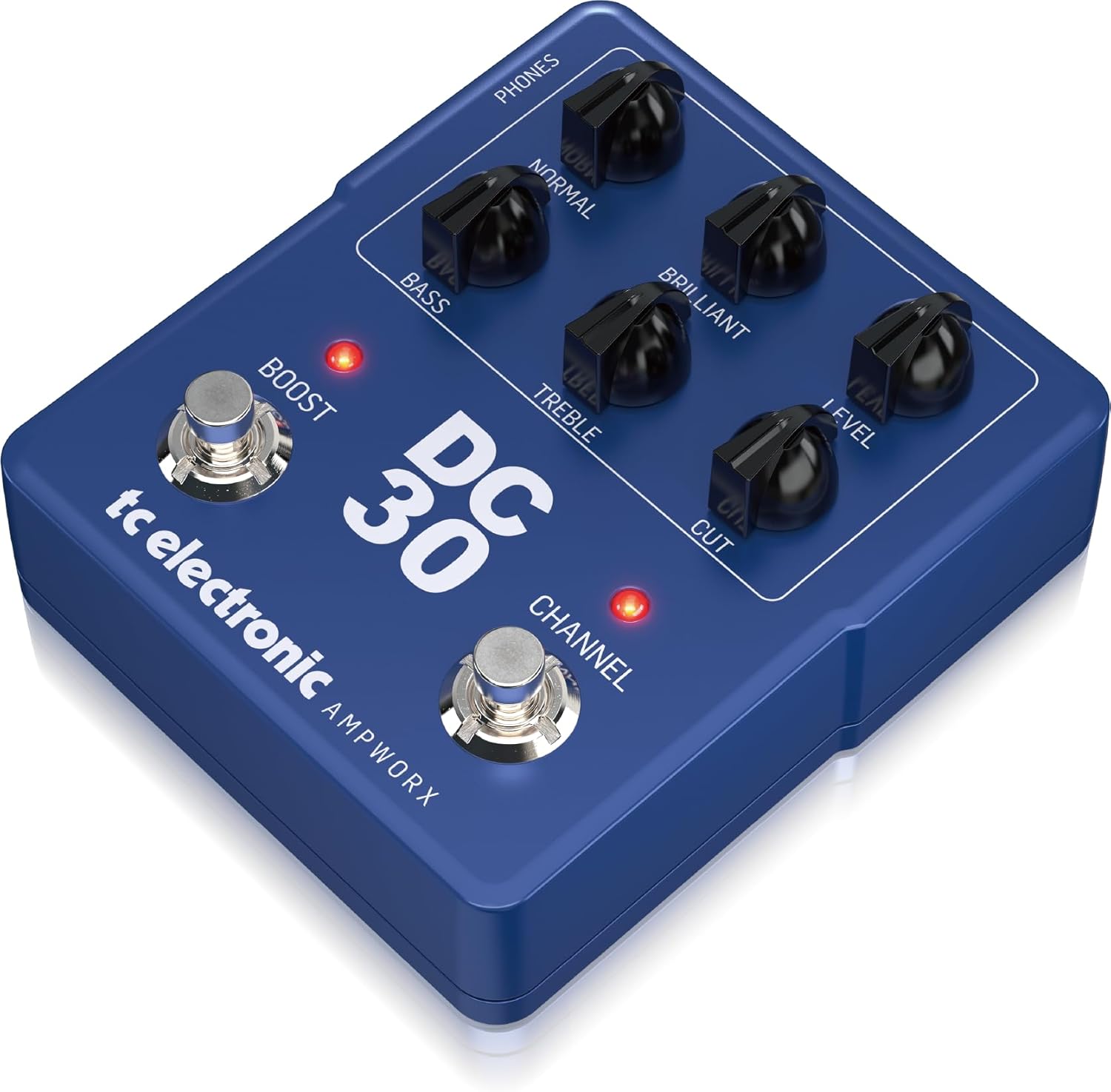 TC Electronic DC30 PREAMP Guitar Pedal | Dual-Channel Guitar Preamp with Independent Channel Controls, Pre/Post Boost & Dedicated Outputs for DI and Headphones