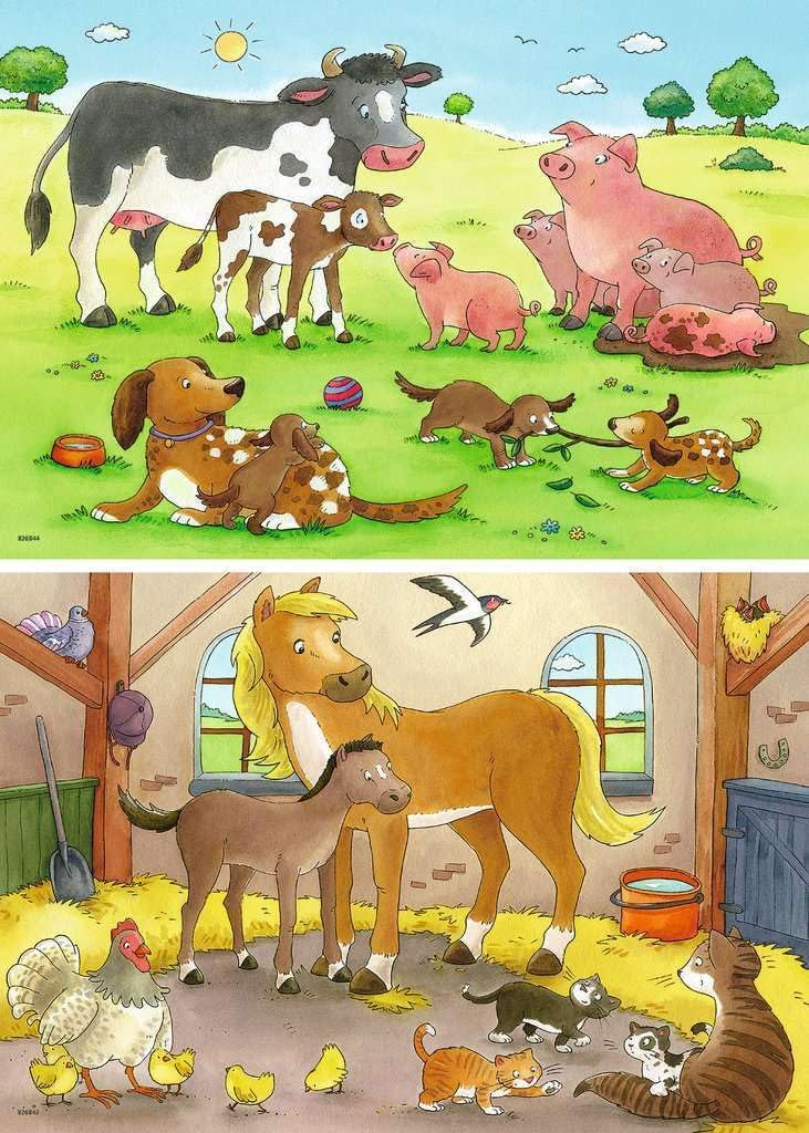 Ravensburger Animal's Children Jigsaw Puzzle (2 x 12 Piece)