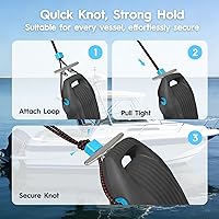 Vista 7 de Defensas de Barco Fáciles de Instalar Parachoques para Atraque Defensa Ideal para Pontón, Lobina, Moto Acuática y Barcos de Pesca