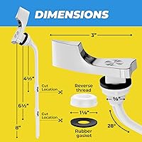 Vista 7 de Palanca de repuestos para palanca de tanque de inodoro estándar americano