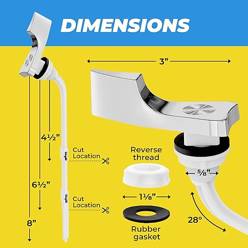 Miniatura 7 de Palanca de repuestos para palanca de tanque de inodoro estándar americano