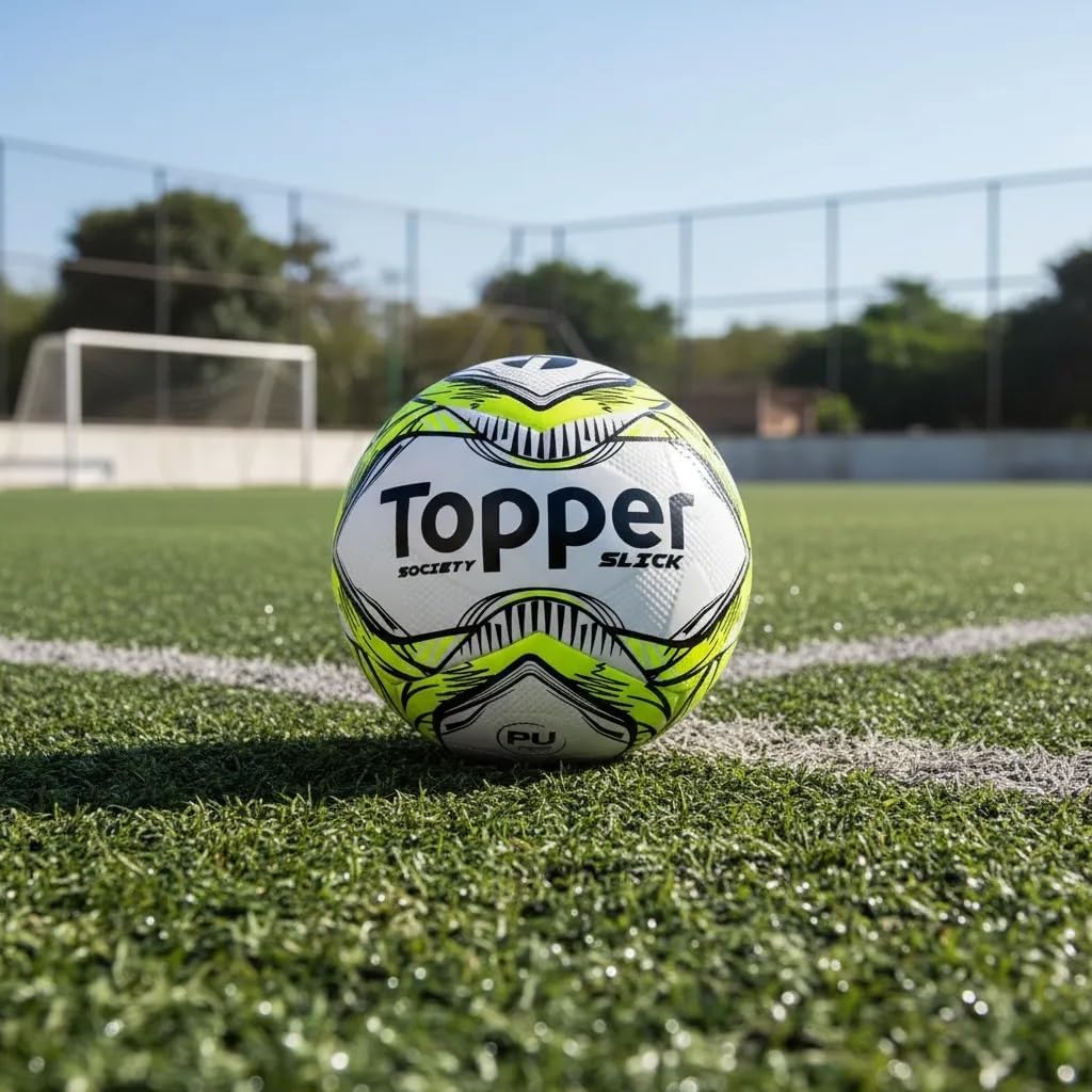 Bola Society Topper Slick Amarela + Bomba De Ar