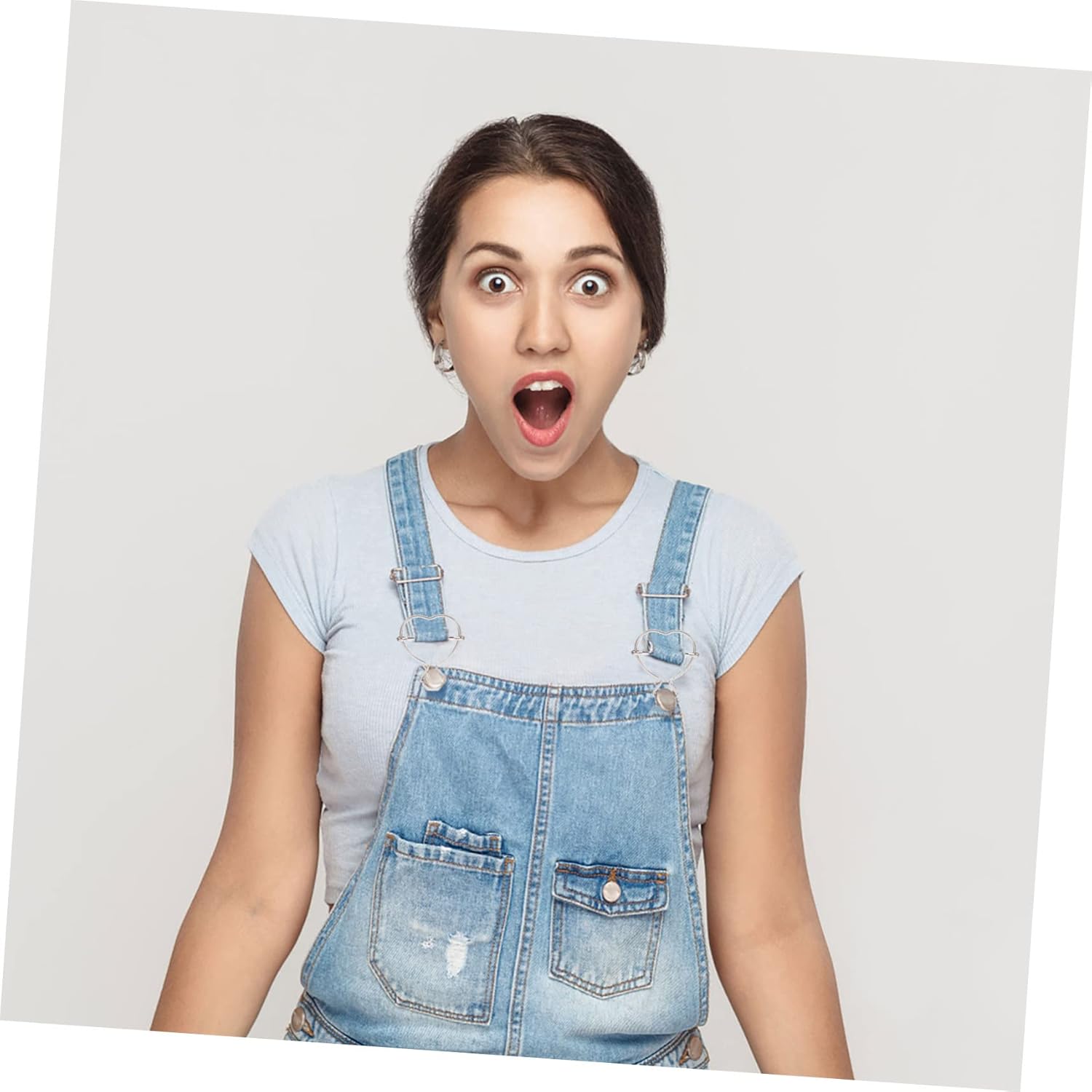 Lurrose 20 Pcs Heart-shaped Suspender Buckles Bib Buckle Clothes Buckle Jeans Buckles Buckle Slider Overalls