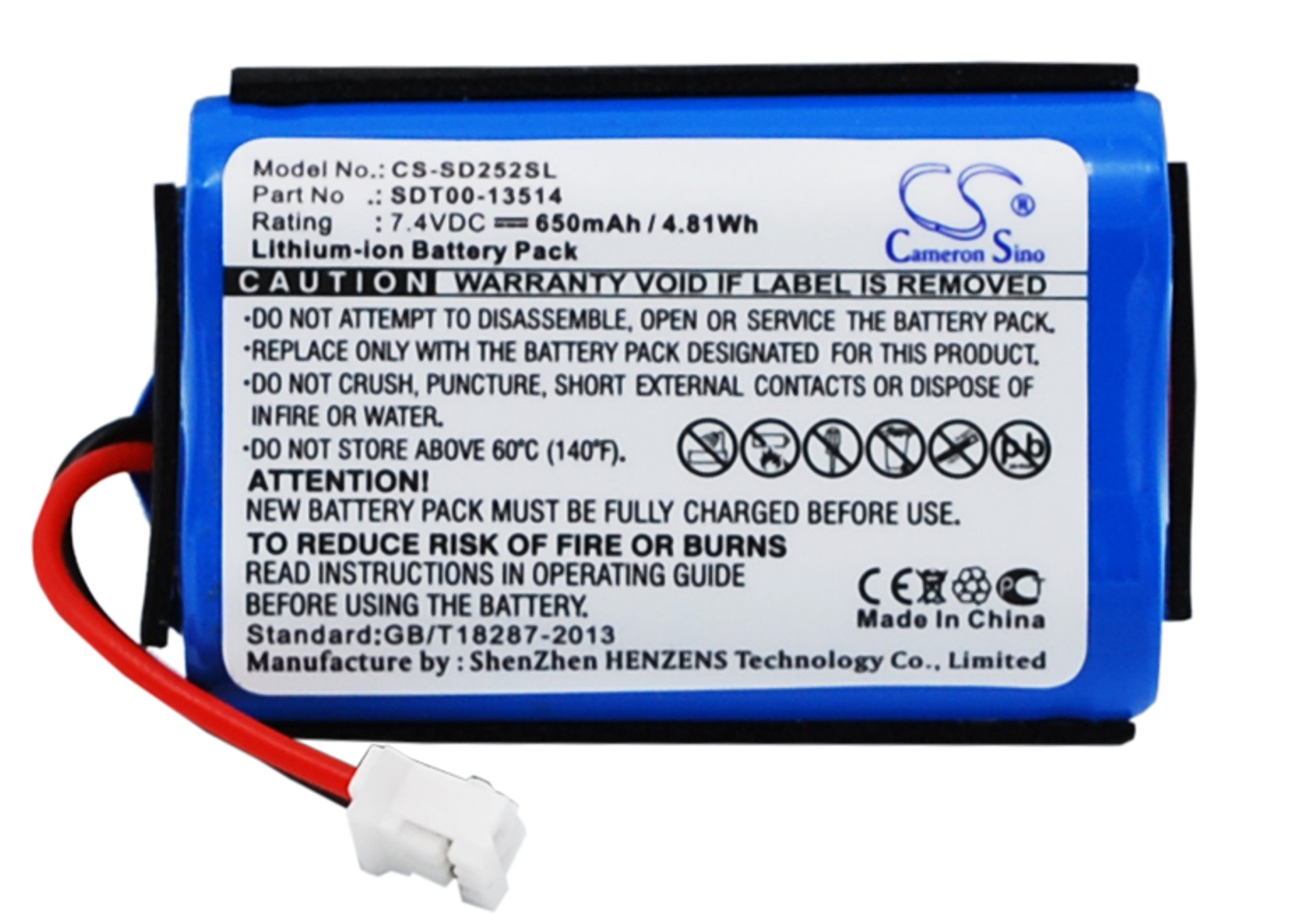 Aibatu 7.4V 650mAh SDT00-13514 SAC00-13514 Battery Replacement is Compatible with Transmitter ST101-SP ProHunter 2525 ProHunter 2525 Transmitter SD-2525 SD-2525 Transmitter ST101-SP