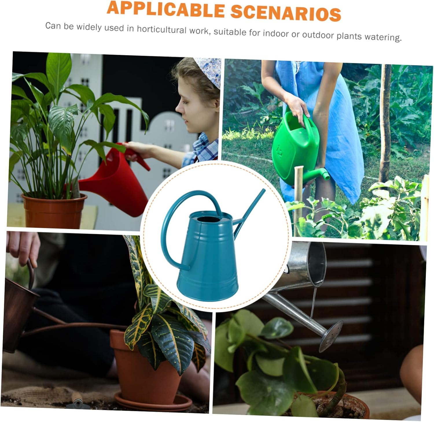 Watering can,1pc Spout Watering Can Household Tools Outdoor Watering Can Vintage Flower Vase Watering Bottle Flower Water Bottle Gardening Watering Can Simple Watering Tool Watering Pot(Blue)