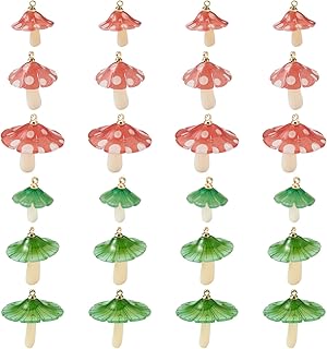 Resin Butterfly Wing & Fairy Wing Pendants - Cute Animal Dangle Pendants & Mushroom Charms - Gradient Mermaid Fishtail Charms for DIY Earring, Bracelet & Necklace Jewelry Making