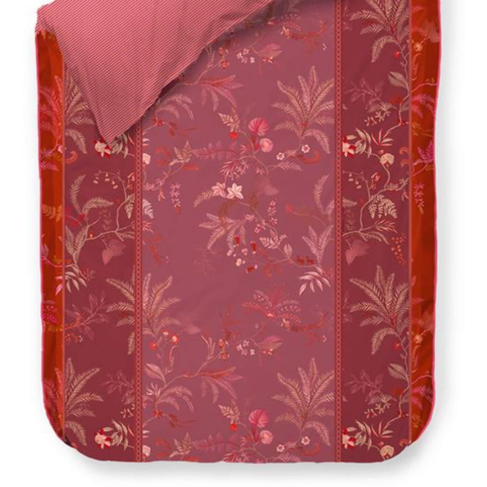 Pip Studio Bettwäsche Isola Pink Beige Perkal Pflanzen Farne Palmen Blumen Blüten Figuren Pferd, Größe:135 cm x 200 cm