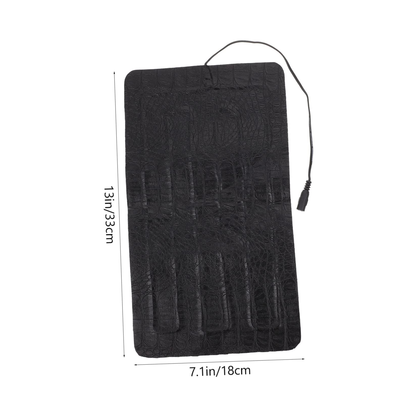 COLLBATH Tappetino Riscaldante Elettrico Portatile per Piccoli Animali e Rettili in Pelle Sintetica Nera Regolazione a 3 Livelli per Terrari e Uso Esterno