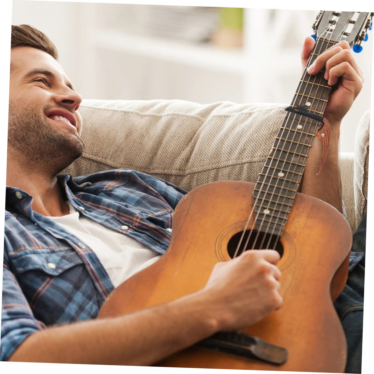 Toyvian 5stücke Gitarre Kapodaster Aus Zinklegierung Tragbarer Modifizierter Clip Für Akustik Und Folk-gitarren Für Anfänger Und Profis Schützt Die Saiten Und Liefert Präzisen