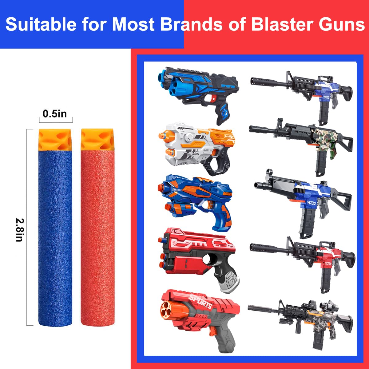 Suministros de fiesta compatibles con pistolas Nerf, 10 juegos de pistolas para niños, accesorios de fiesta de cumpleaños con máscara facial, dardos de repuesto, gafas tácticas y muñequeras 6