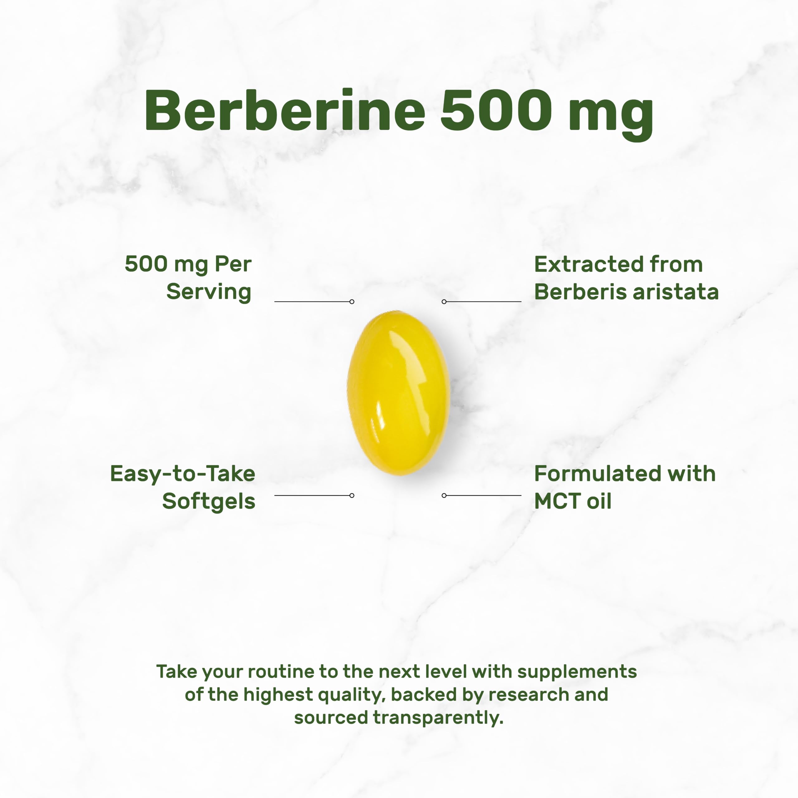 DEAL SUPPLEMENT Berberine 500 mg Per Serving, 240 Softgels | Berberine HCl Supplement for Women and Men | Made with MCT Oil | Non-GMO, Gluten Free — Amazon image 3