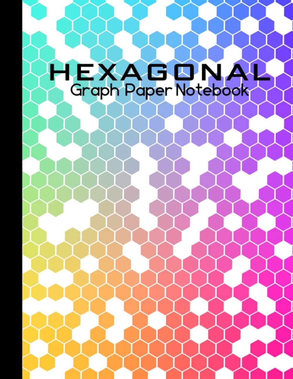 - Hexagonal Graph Paper Notebook: Small (.2" per side) Hex Grid Graph Composition | Organic Chemistry, Map-Making, Quilting, Art | Rainbow Grid