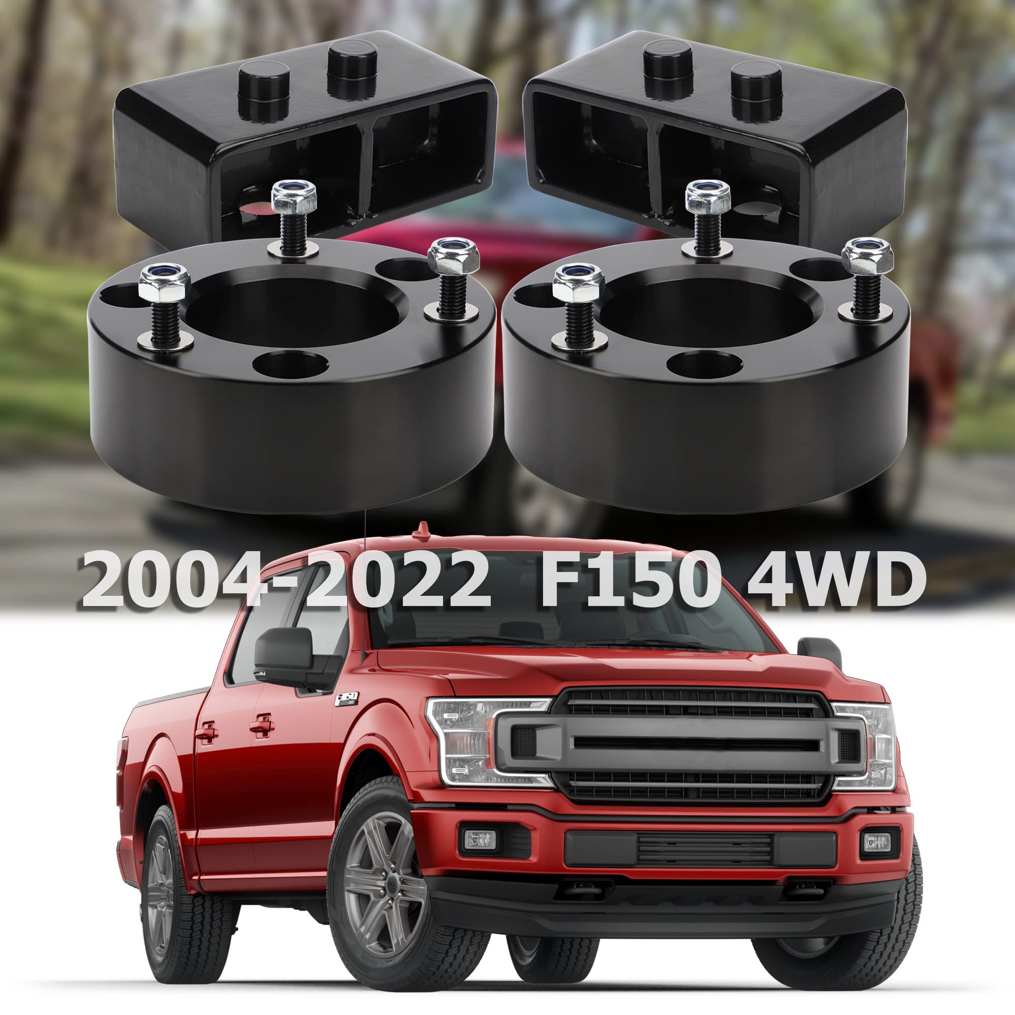 3" Front and 2" Rear Leveling Lift Kits for 2004-2020 F150, 3 inch Front and 2 inch Rear Strut Spacers Leveling Kit Compatible with 2004-2023 F150 2WD 4WD