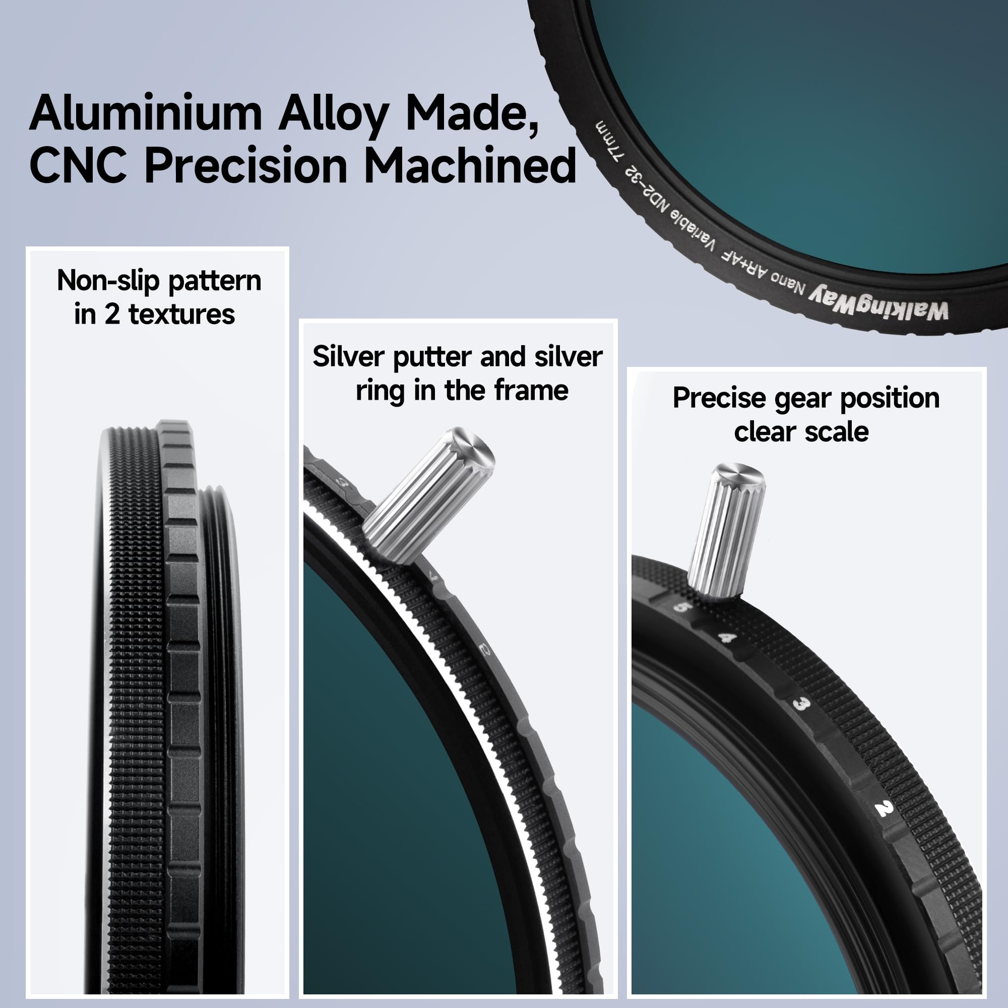 Amazon.com : WalkingWay 58mm True Color ND Filter Variable ND2-32