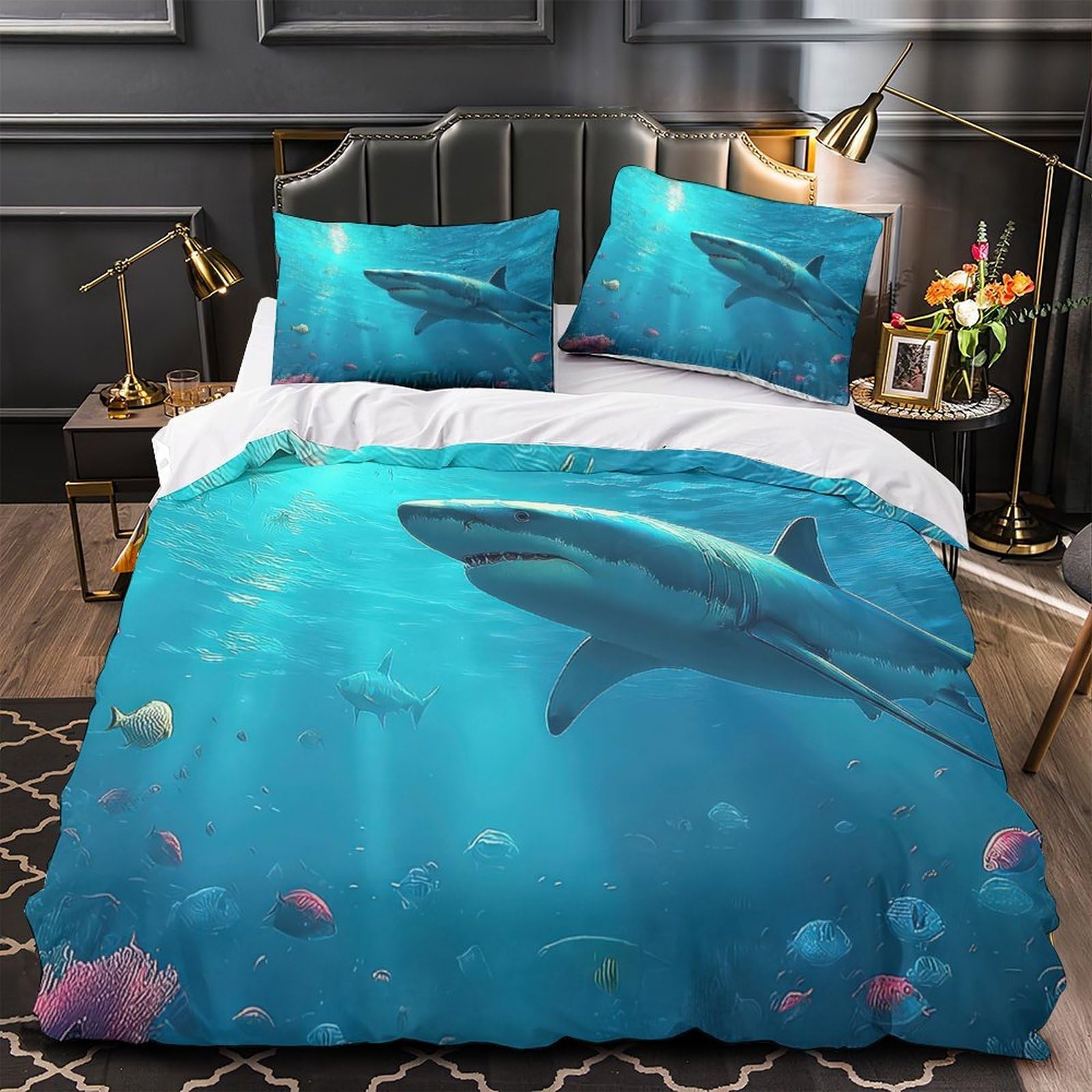 Housse de couette super douce et légère avec fermeture éclair invisible 260x220cm