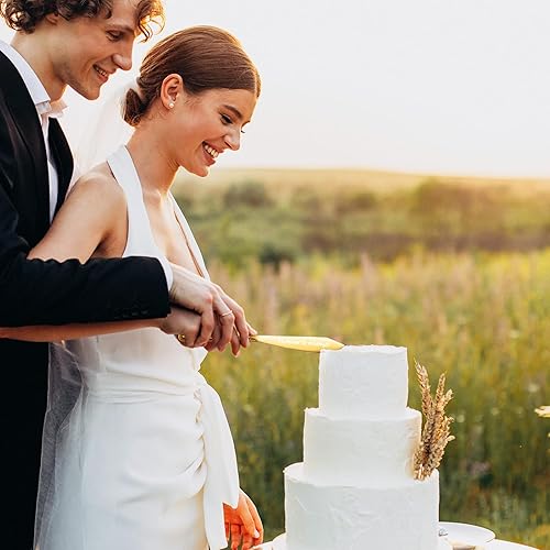 Miniatura 7 de Juego de cuchillo y servidor personalizado para tartas de boda, grabado personalizado, acero inoxidable, para compromiso, aniversario, regalos de