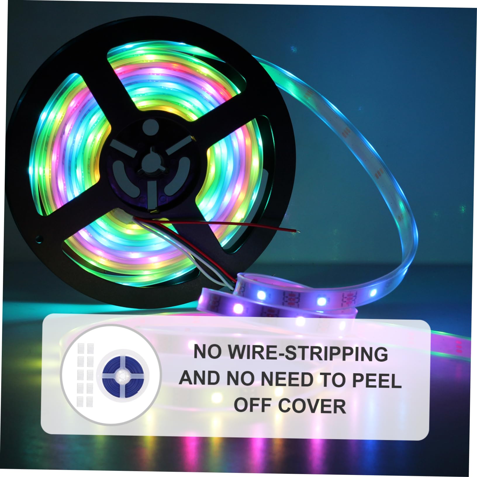 Amosfun 30pezzi Connettori Led Rgb Pin Con Cavo Per Strisce Luminose Facili Da Installare e Compatibili Con La Maggior Parte Dei Modelli Pratici Per Progetti Di Illuminazione Decorativa