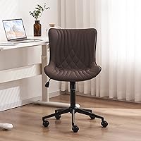 Vista 41 de YOUNIKE Silla de oficina, silla de escritorio sin brazos con ruedas, sillas giratorias ajustables para computadora de oficina en casa, silla